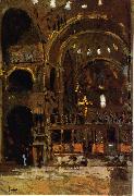 Walter Sickert Interior of St Mark's, Venice painting